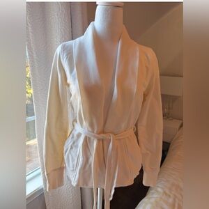 Banana republic white cardigan jersey knit